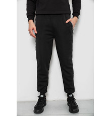 Спортивні штани на флісі, колір чорний, 244R6120