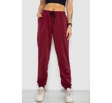 Спортивные штаны женские, цвет бордовый, 238R347