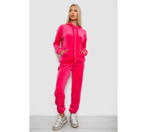 Спортивный костюм женский велюровый, цвет розовый, 241R1530-5