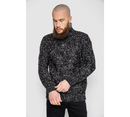 Свитер мужской, цвет черно-серый, 214R10323