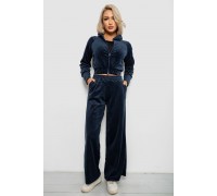 Спортивний костюм жіночий велюровий, колір синій, 257R4125