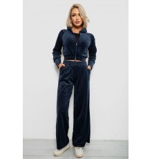 Спортивний костюм жіночий велюровий, колір синій, 257R4125