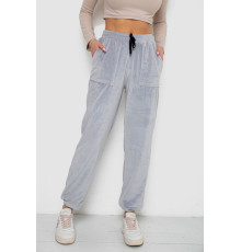 Штани жіночі велюрові, колір сірий, 238R58168