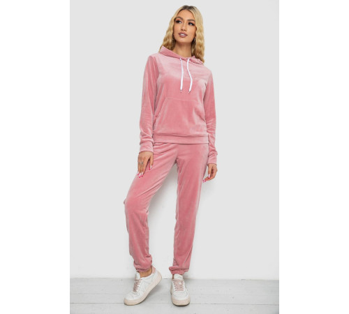 Спортивный костюм женский велюровый, цвет розовый, 238R58570