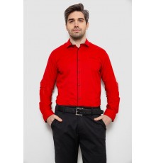 Рубашка мужская однотонная с принтом, цвет красный, 186R2025
