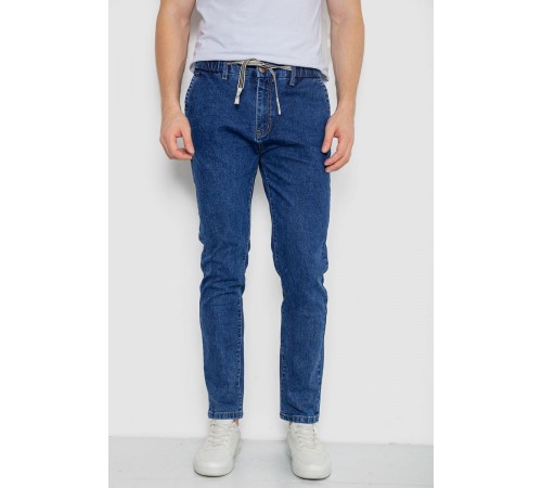 Джинси чоловічі на гумці, колір синій, 244R8063
