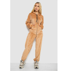 Спортивний костюм жіночий велюровий, колір темно-бежевий, 238R107-1