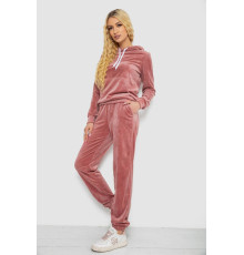 Спортивний костюм жіночий велюровий, колір пудровий, 238R58570