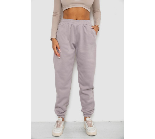 Спортивные штаны женские на флисе, цвет светло-серый, 238R58671