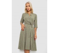 Платье софт с принтом, цвет оливковый, 230R1011-5