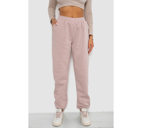 Спортивные штаны женские на флисе, цвет бежевый, 238R58671