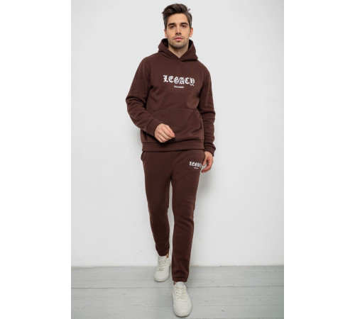 Спортивный костюм мужской на флисе, цвет шоколадный, 238R57046