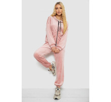 Спортивный костюм женский велюровый, цвет пудровый, 238R107