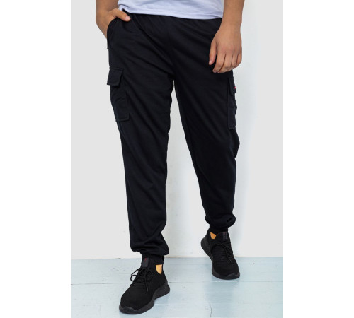 Спорт штаны мужские, цвет черный, 244R41206