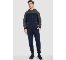 Спортивный костюм мужской на флисе, цвет сине-серый, 244R9140