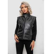 Жилет женский демисезонный экокожа, цвет черный, 257R98-1