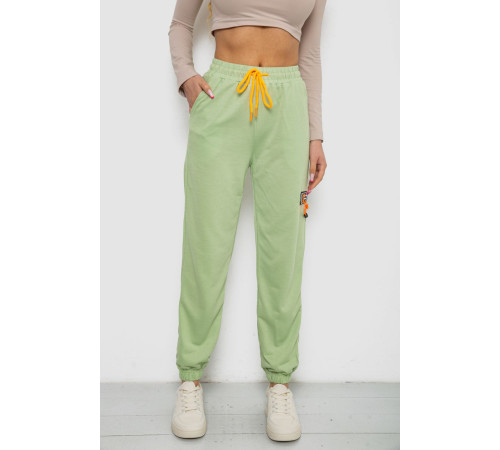 Спортивные штаны женские, цвет фисташковый, 238RJH016