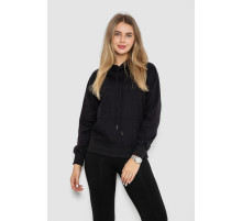 Худи женский на флисе, цвет черный, 242R053