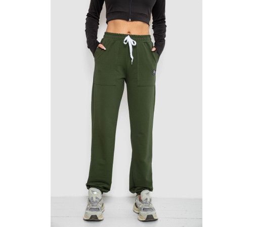 Спортивные штаны женские, цвет хаки, 247R4670