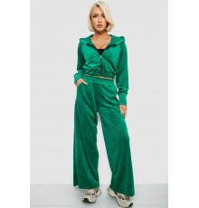 Спортивний костюм жіночий велюровий, колір зелений, 257R4125