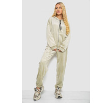 Спортивный костюм женский велюровый, цвет светло-оливковый, 238R107-2