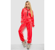Спортивный костюм женский велюровый, цвет коралловый, 238R107-2