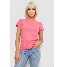 Футболка женская однотонная, цвет розовый, 129R8900