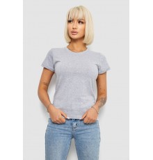 Футболка женская однотонная, цвет серый, 129R8900
