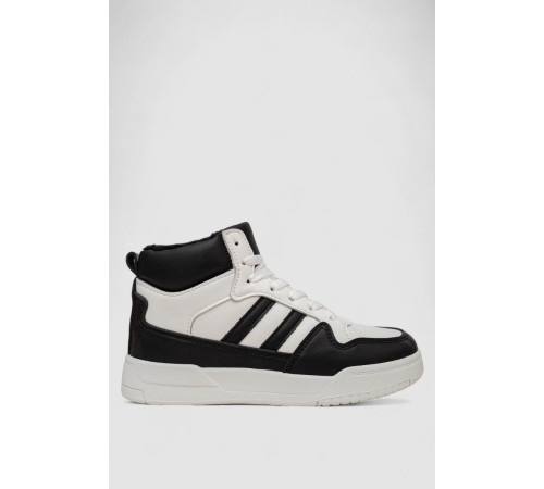 Кроссовки женские зимние на меху, цвет бело-черный, 248RAD400