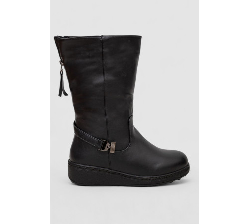 Сапоги женские зимние на меху, цвет черный, 243RY205