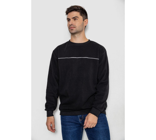 Батник мужской на флисе, цвет черный, 244R2556