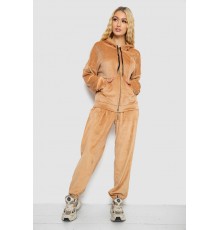 Спортивний костюм жіночий велюровий, колір темно-бежевий, 238R107-1