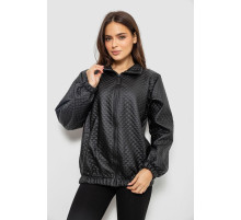 Бомбер женский с принтом, цвет черный, 257R72-2