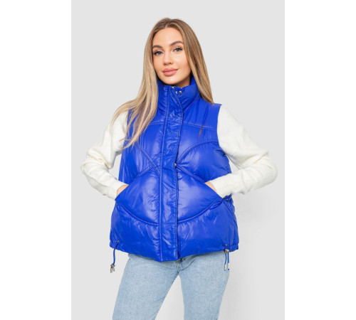 Жилетка женская однотонная, цвет электрик, 244R915