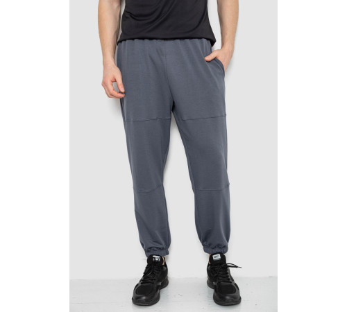 Спортивные мужские штаны демисезонные, цвет серый, 241R001-1