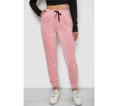 Штаны женские велюровые, цвет розовый, 238R58168