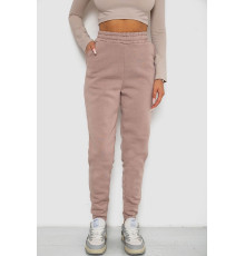 Спортивні штани жіночі на флісі, колір мокко, 238R57013