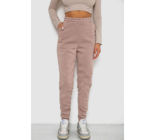 Спортивные штаны женские на флисе, цвет мокко, 238R57013