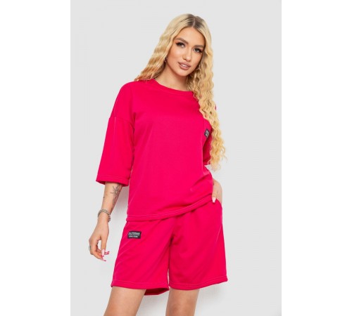 Костюм жіночий однотонний, колір малиновий, 238R116
