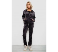 Спортивный костюм женский велюровый, цвет чернильный, 257R4122