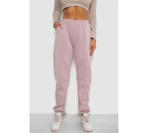 Спортивные штаны женские на флисе, цвет пудровый, 238R58671