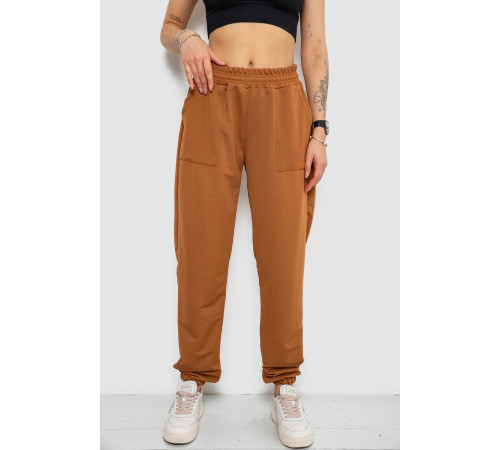 Спортивные штаны женские, цвет коричневый, 238R347-1