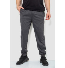 Спорт штани чоловічі двонитка, колір темно-сірий, 244R41298