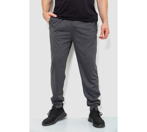 Спорт штаны мужские двухнитка, цвет темно-серый, 244R41298