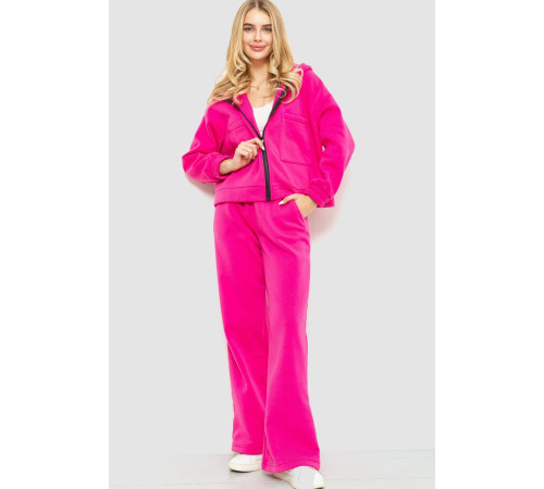 Спорт костюм женский на флисе, цвет розовый, 102R402