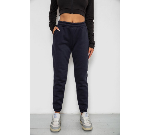 Спортивные штаны женские на флисе, цвет темно-синий, 238R57012