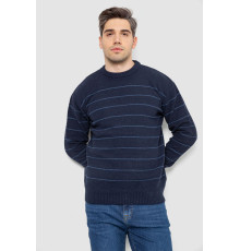 Светр чоловічий в смужку, колір темно-синій, 161R1057
