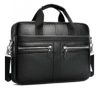 Мужская сумка для ноутбука и документов 39x28×8,  портфель для офисной работы, черный