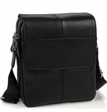 Шкіряна сумка чоловіча 21х24х6, барсетка через плече м'яка, месенджер для гаджетів BEXHILL TD-21334A