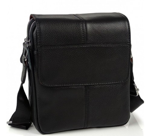 Шкіряна сумка чоловіча 21х24х6, барсетка через плече м'яка, месенджер для гаджетів BEXHILL TD-21334A